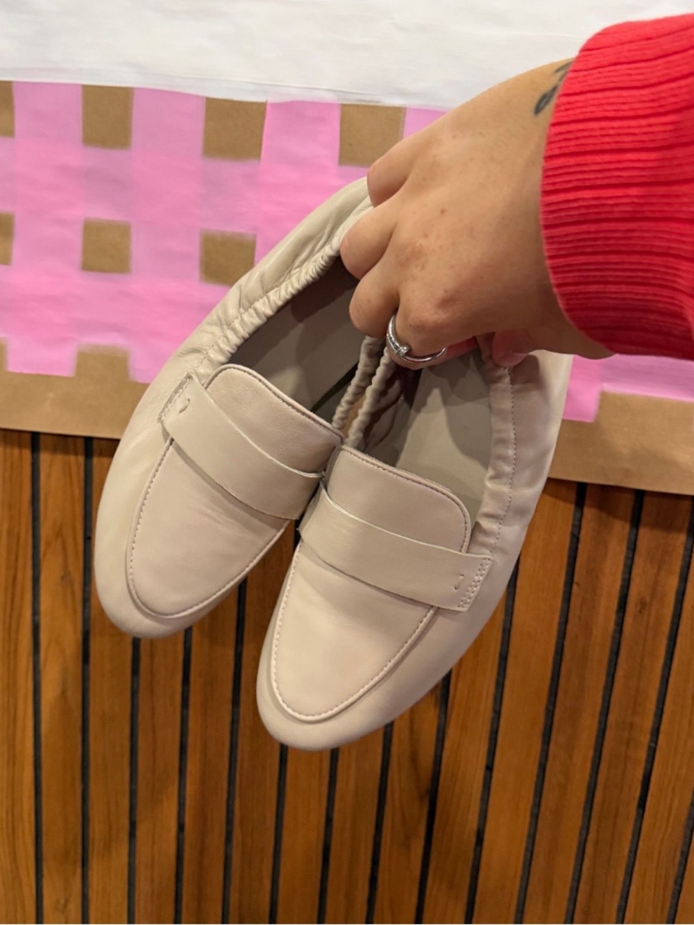 Quince beige loafers size 7